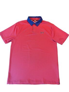 Under Armour Men’s Performance Polo with Blue Contrast Collar